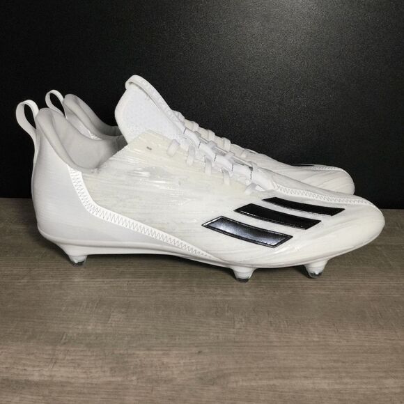 Adidas Adizero Molded Detachable Football Cleats White Black HR1615 Men's 11.5 - Picture 1 of 7